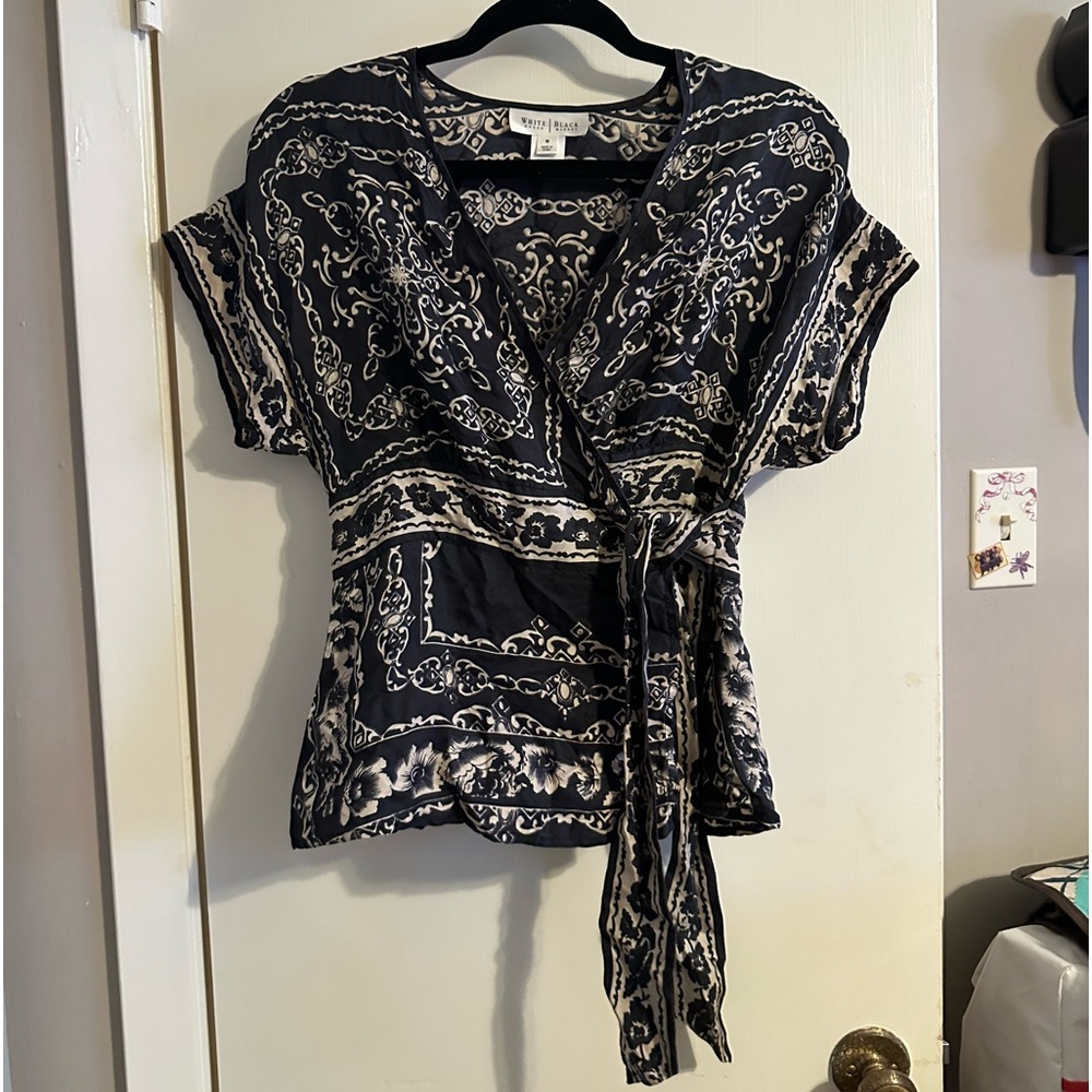 white house black market wrap top